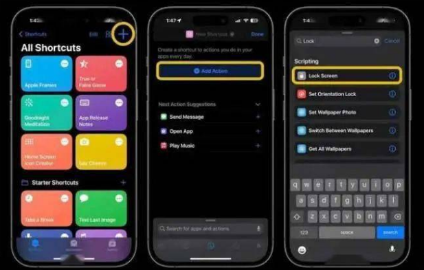 兰西苹果14锁屏维修店分享iPhone14升级iOS16.4后如何创建锁屏快捷方式 
