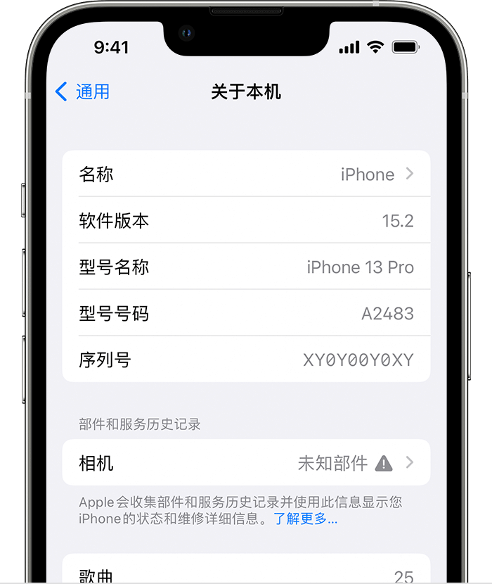 兰西苹果维修分享iPhone 出现提示相机“未知部件”是什么原因？ 