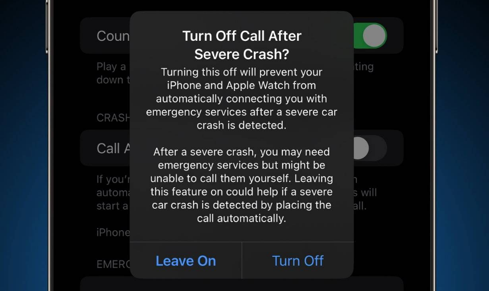 兰西苹果14维修分享 iPhone 14 和 Apple Watch 上关闭崩溃检测 